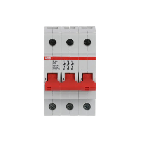 ABB Electrical Isolator Switch 2CDE283001R0080 80A 3P E203/80R