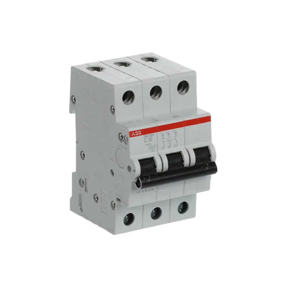 ABB Miniature Circuit Breaker 2CDS213001R0104 10A 3P Curve C SH203-C10