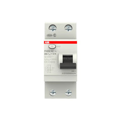 ABB Residual Current Circuit Breaker 2CSF202006R2250 25A 2P 100mA FH202 AC-25/0.1 - Slide 1