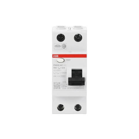 ABB Residual Current Circuit Breaker 2CSF202006R2630 63A 2P 100mA FH202 AC-63/0.1