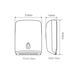 AZ Hygiene AZ1123 Multi Fold Paper Towel Dispenser - White & Transparent Blue - Slide 7