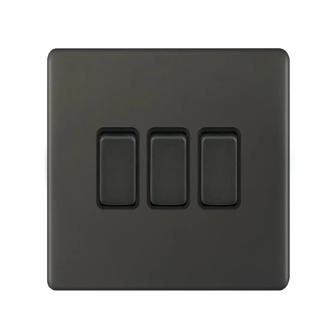 Admore AU306 10A 3G 2Way Switch, Metal Series - Umber