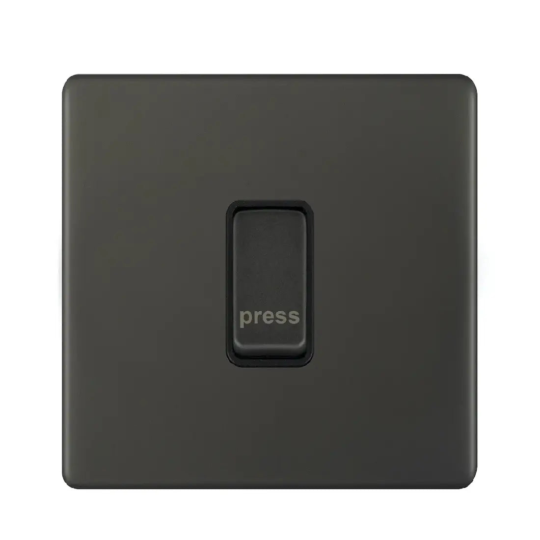 Admore AU317 10A 1G Bell Push, Metal Series - Umber