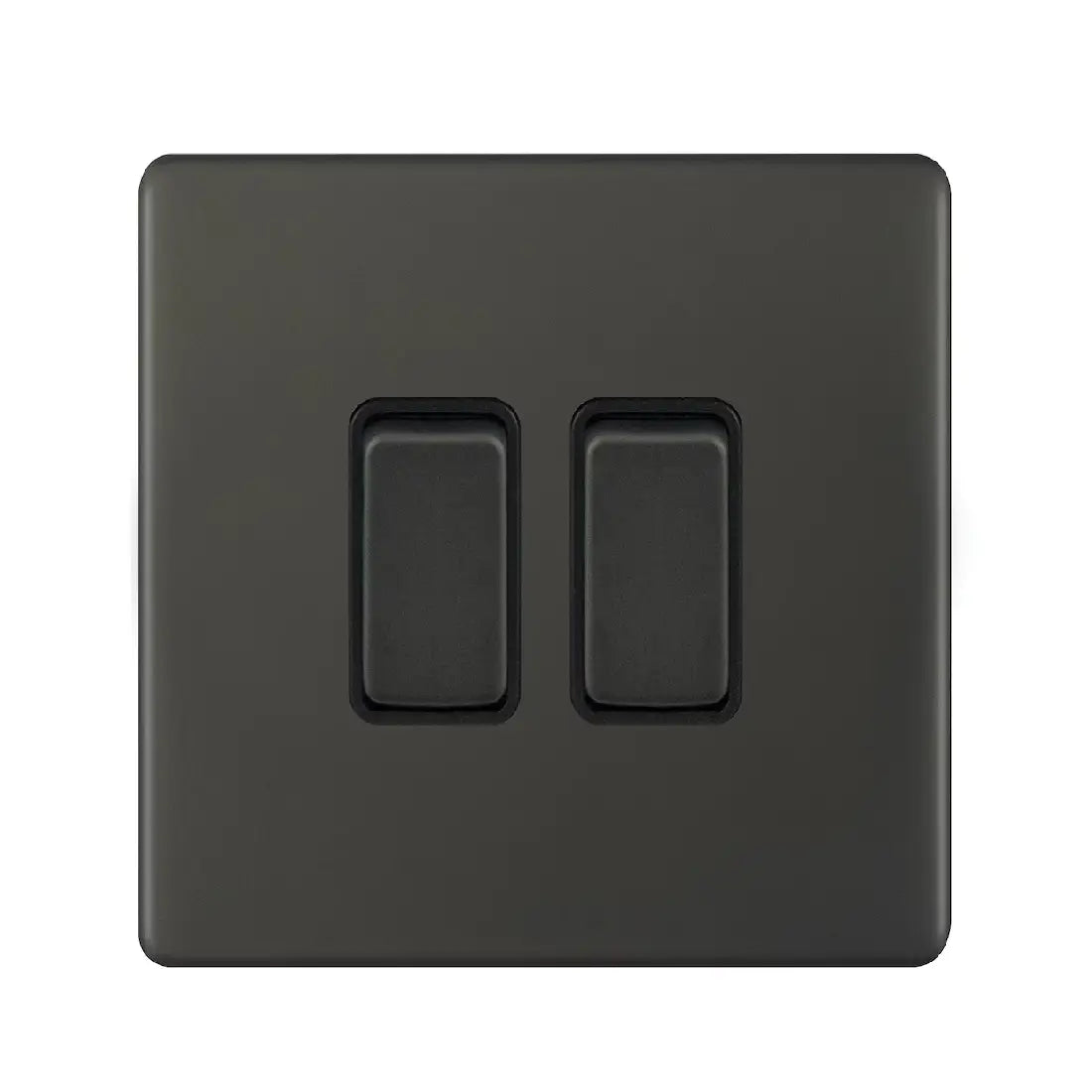 Admore AU304 10A 2G 2Way Switch, Metal Series - Umber