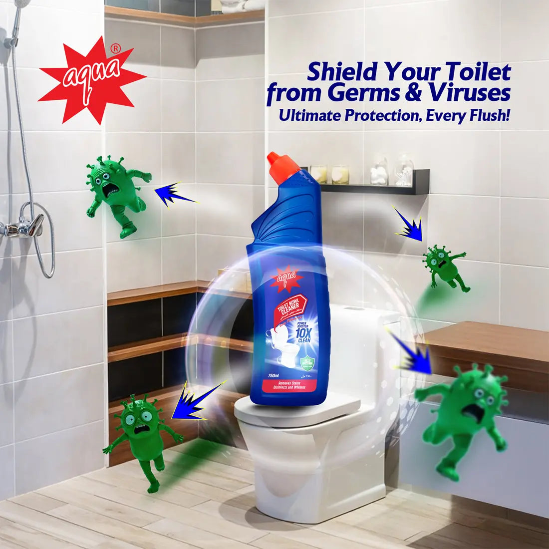 Aqua Toilet Bowl Cleaner, 750ml