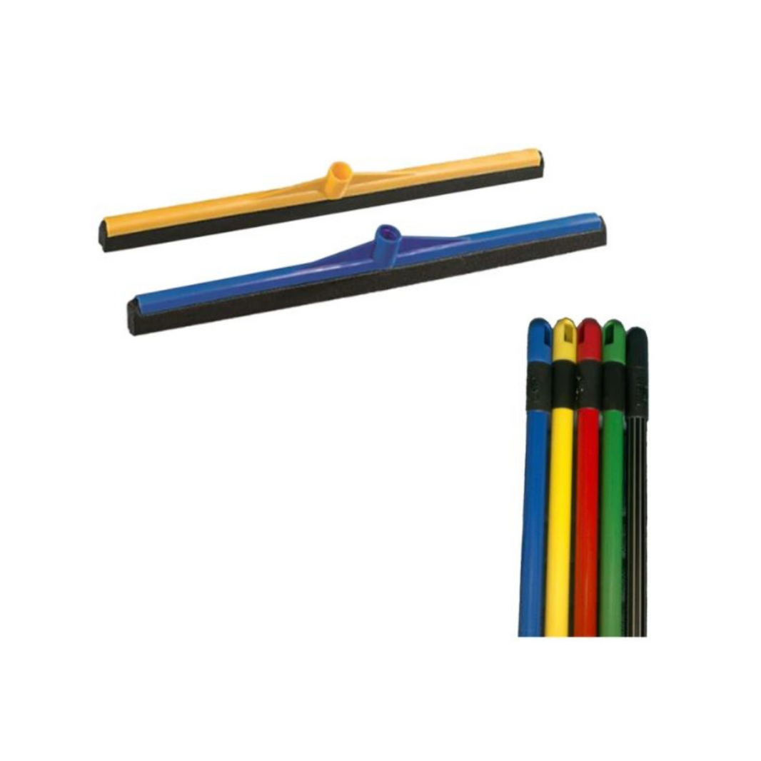 Aricasa Floor Squeegee 55cm With Metal Handle AR319+MH - Yellow & Blue