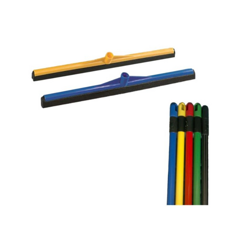 Aricasa Floor Squeegee with Metal Handle 55cm AR319+MH - Yellow & Blue