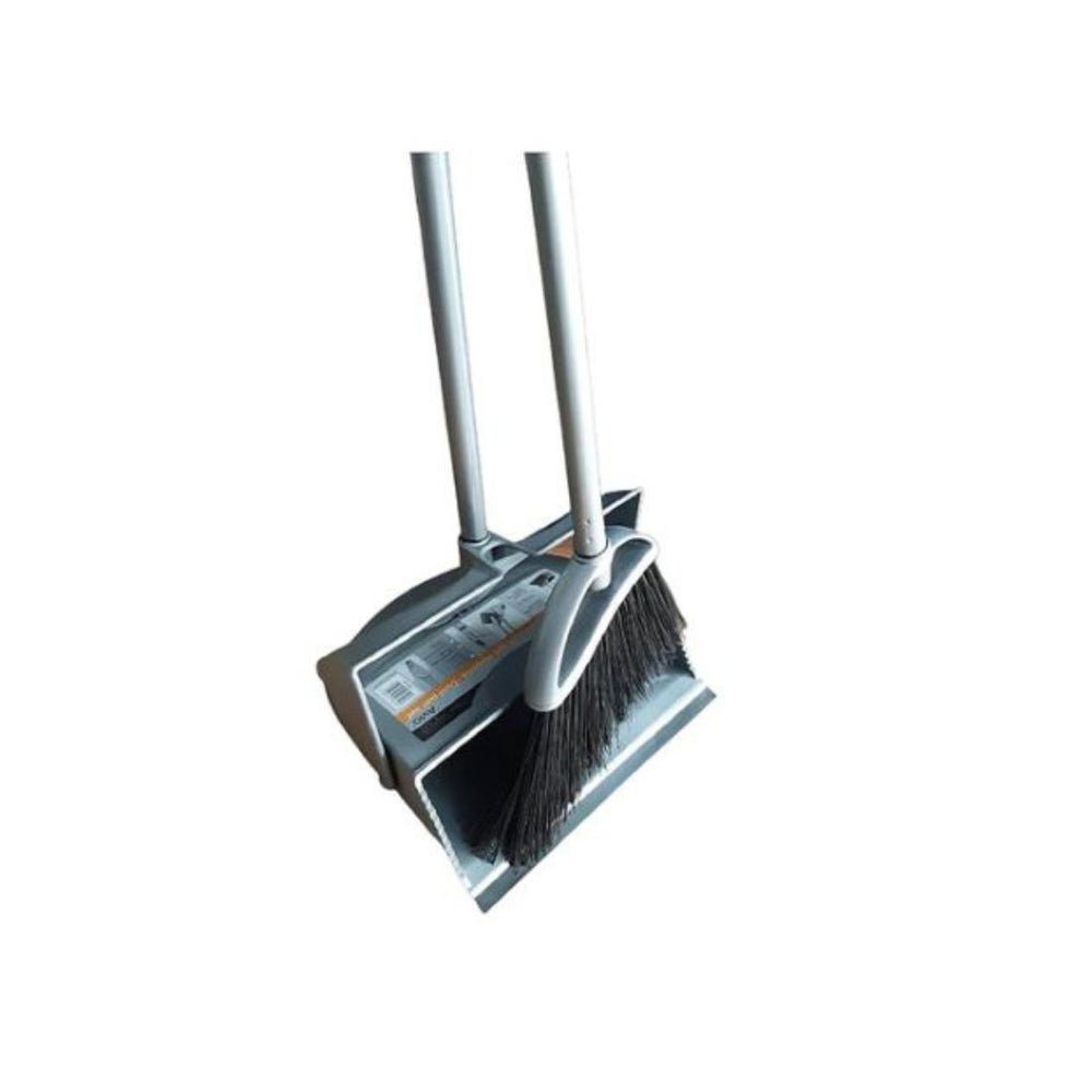 Aricasa AR822 Avio Long Dustpan Set With Aluminium Handle Orange & Grey