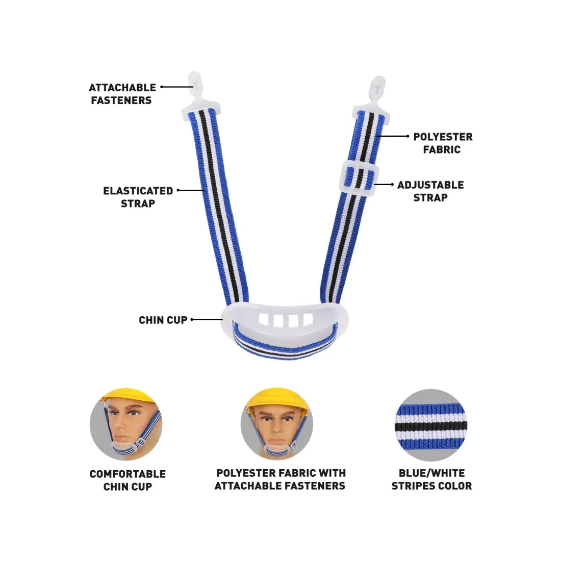 Armstrong ACB Chin Strap with Cup - Blue and White
