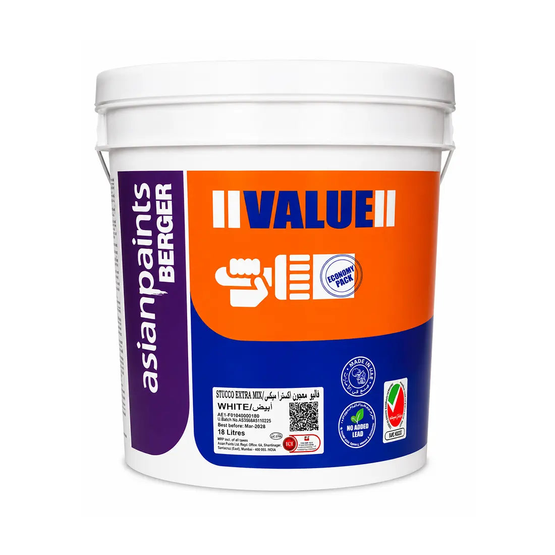 Asian Paints Berger Value Stucco Extra Mix - White
