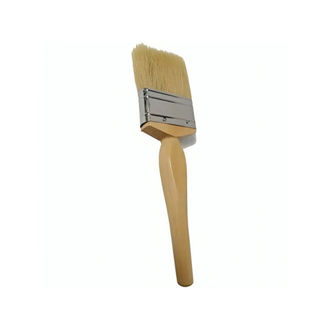 B&B Paint Brush with White Bristles - Silver