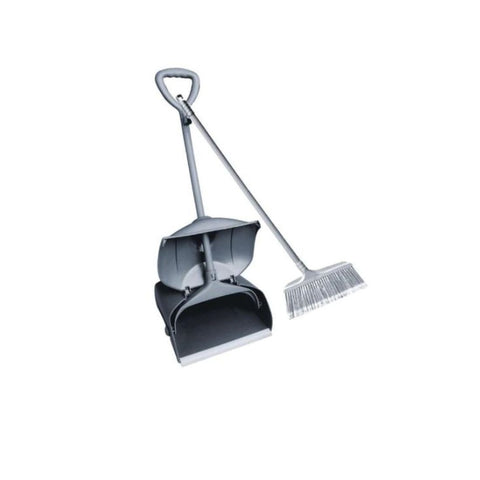 Baiyun AF01205A Closed Long Dustpan Set With Aluminium Handle - Blue & Grey