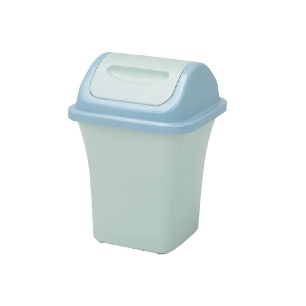 Baiyun Plastic Swing Dust Bin (8L) AF07024 - Blue & Grey