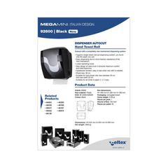 Celtex CX92600 Autocut Dispenser Hand Towel Roll - Black - Slide 2