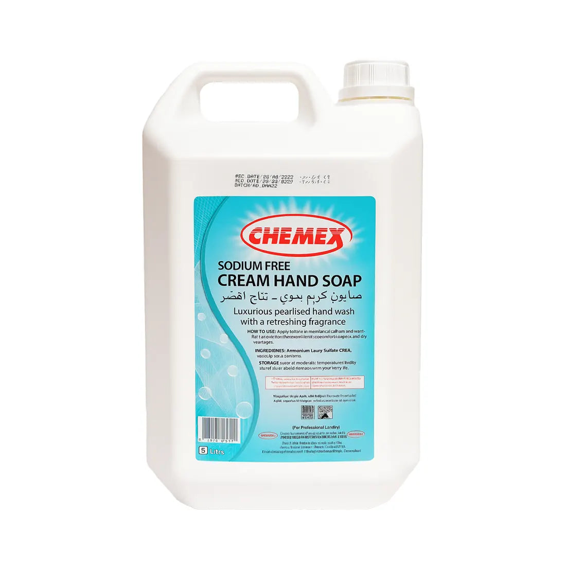 Chemex Cream Hand Soap Sodium Free 5L