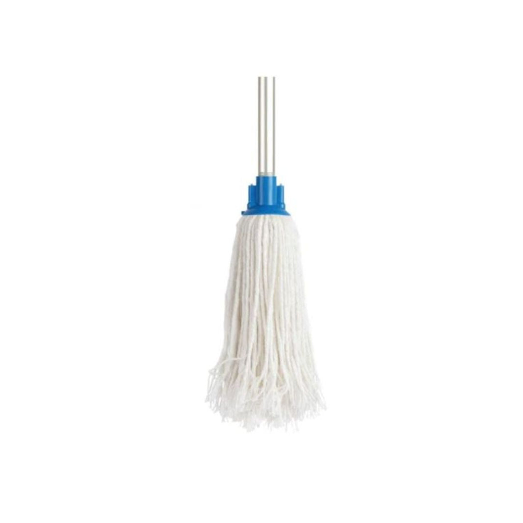 Cisne Looped White Cotton Mop 150Gms With Band Set With Aluminium Handle