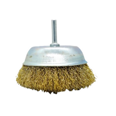 Clarke Cup Wire Brush Crimped with Shaft 4 Inch CWB4C - Slide 1