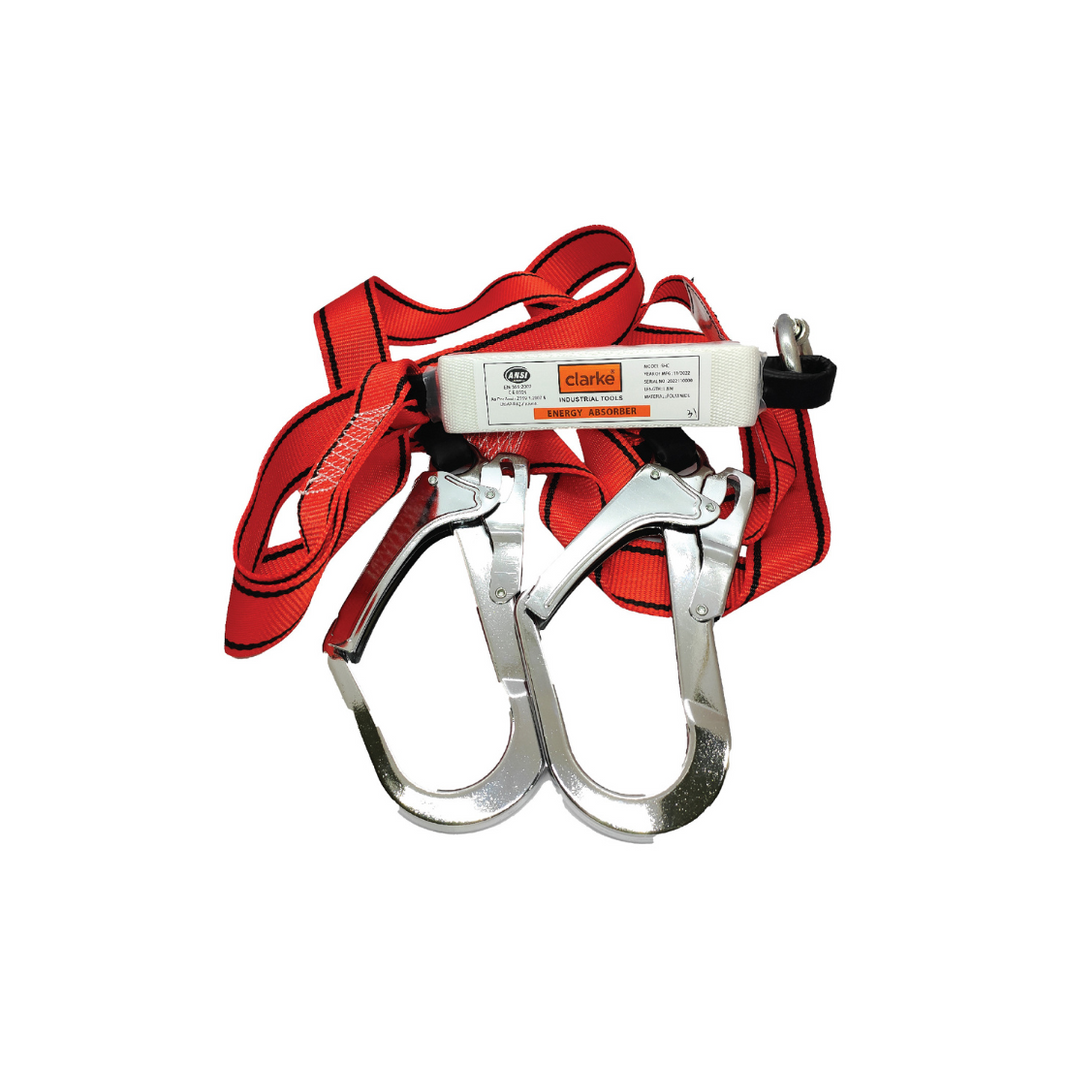 Clarke Safety Harness with Double Lanyard and Shock Absorber 1.8m SHC