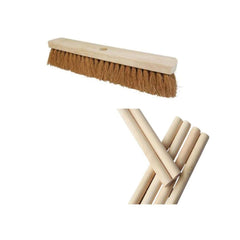 Coco Brush With Wooden Handle 18 Inch - Coco Fiber - Slide 1