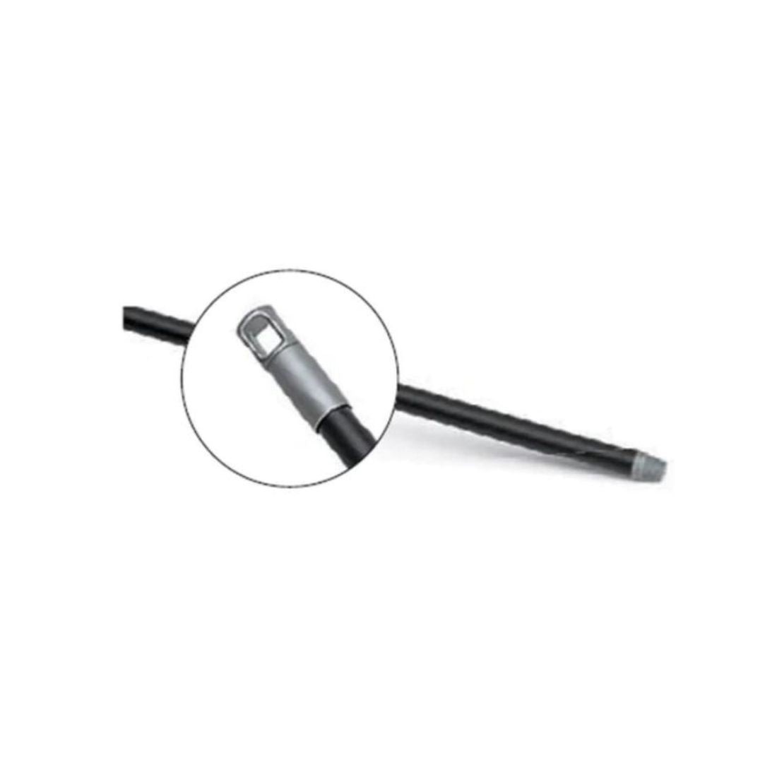 Coronet CT233 Metal Handle With Thread 140cm - Silver & Black