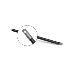Coronet CT233 Metal Handle With Thread 140cm - Silver & Black