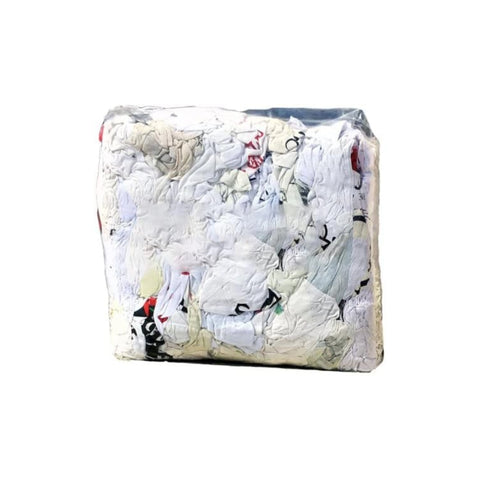 Cotton Waste Rags (1 Bag) - Mix White