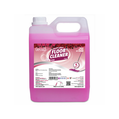 Crystal Floor Cleaner Liquid, Rose - 4 Ltr