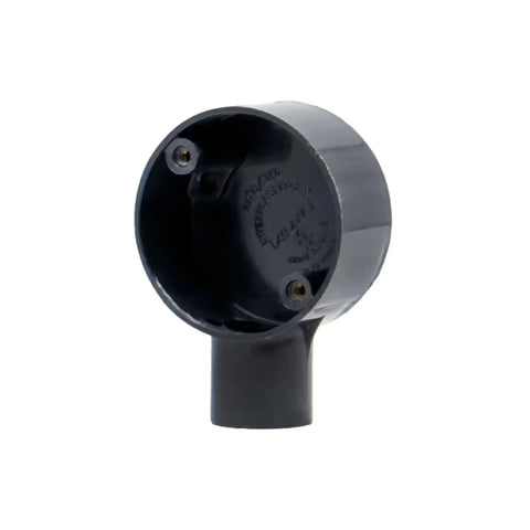 Decoduct Terminal One Way Circular Junction Box - Black