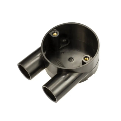 Decoduct U Way Circular Junction Box - Black