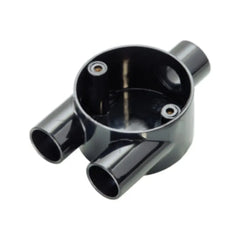 Decoduct Y Three Way Circular Junction Box - Black - Slide 1