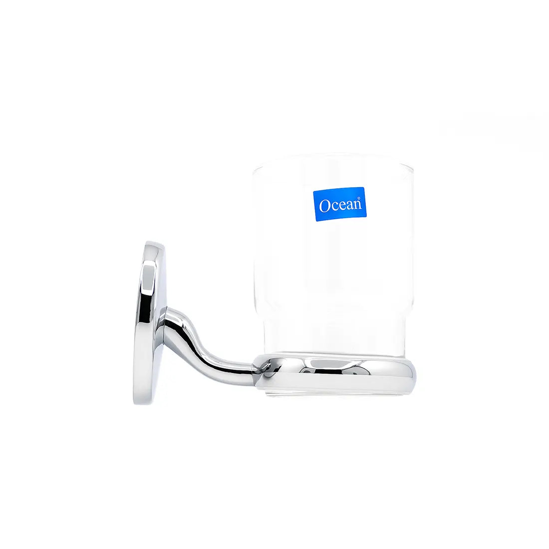 Dot-X Chrome Finish Tumbler Holder with Glass Wall Mounted DTFM2184