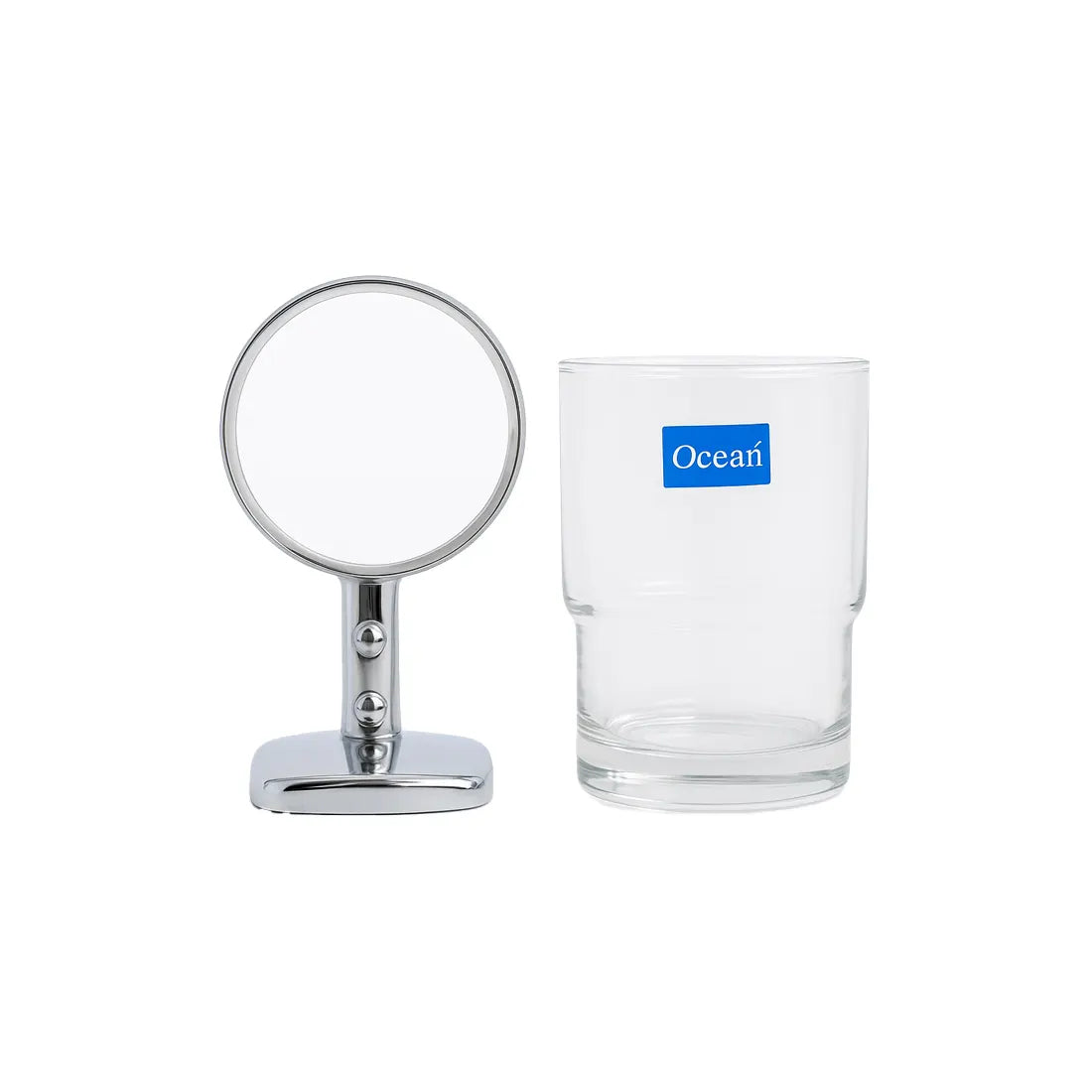 Dot-X Chrome Finish Tumbler Holder with Glass Wall Mounted DTFM2184