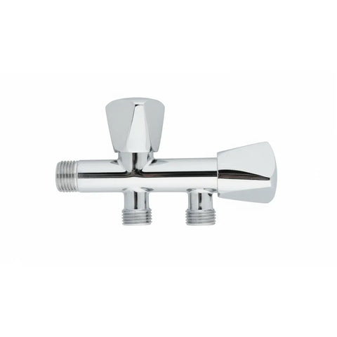 Eurex Heavy Duty Two-Way Long Body Angle Valve ER222 - Silver