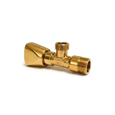 Feroplast Brass Angle Valve 1/2 Inch - Gold Finish