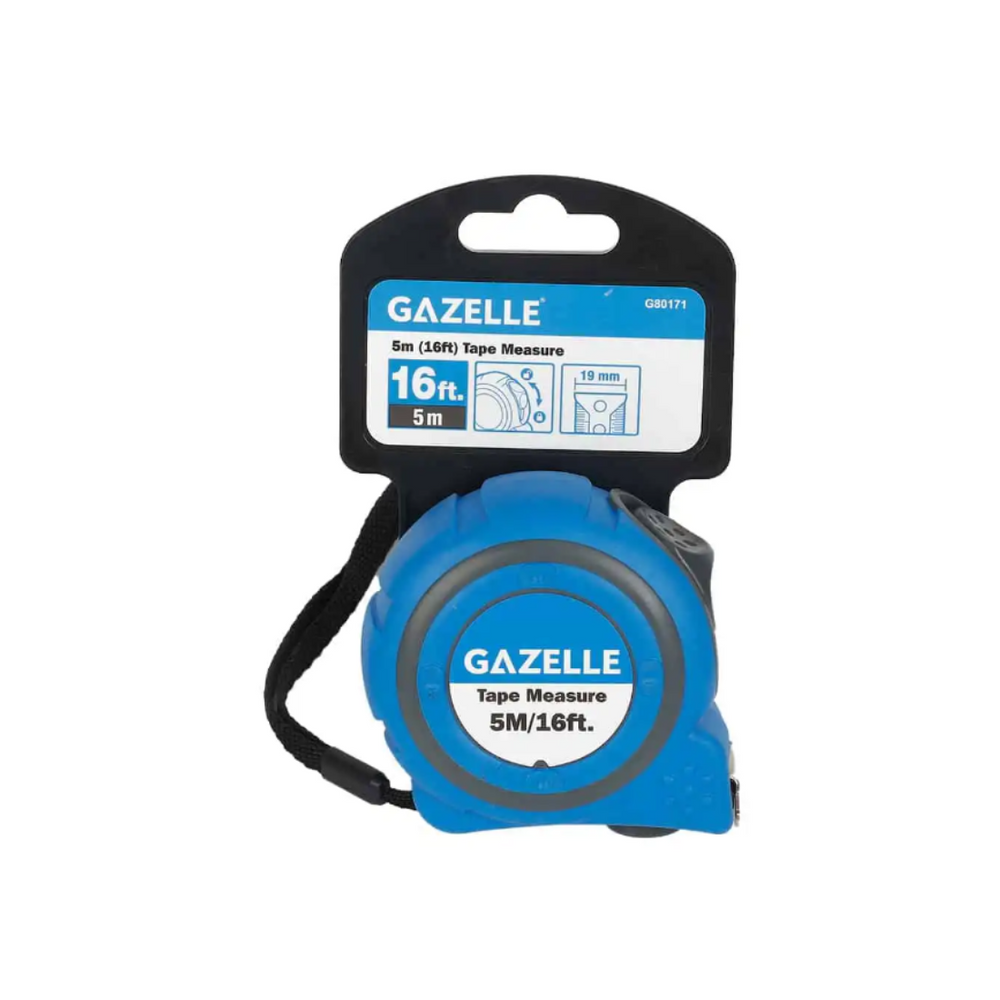 Gazelle Tape Measure With Rubber Cover 5m G80171