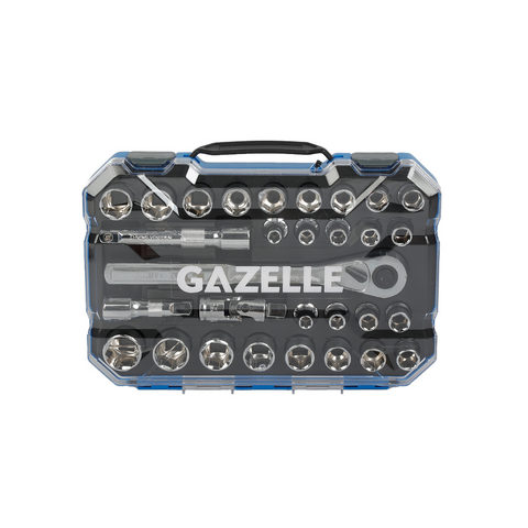 Gazelle 1/2 Inch Drive 6-Point Socket Set, 30-Pieces (13mm) G80234