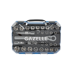 Gazelle 1/2 Inch Drive 6-Point Socket Set, 30-Pieces (13mm) G80234 - Slide 1