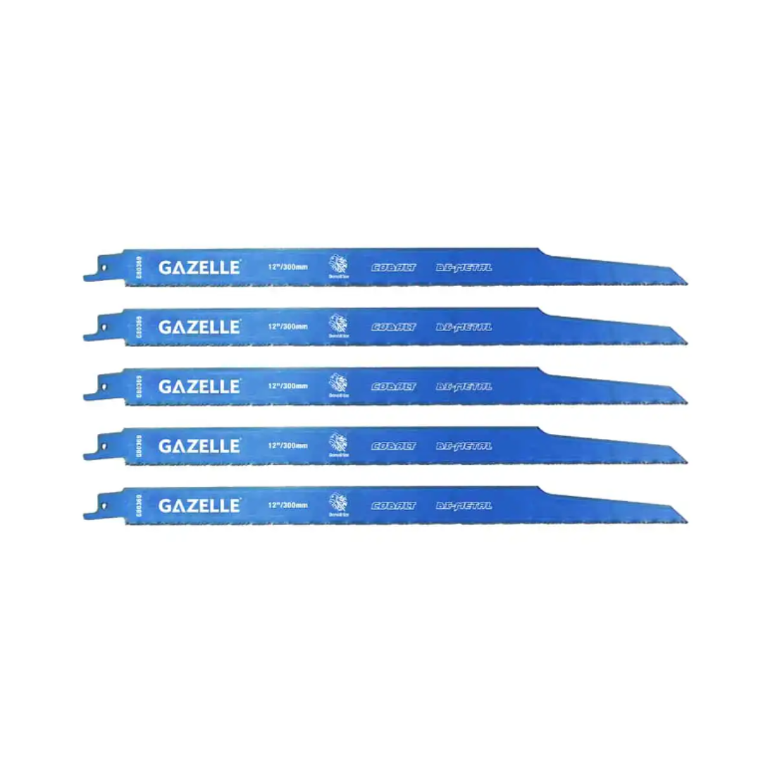 Gazelle Bimetal Cobalt Blade For Reciprocating Saw 12 Inch X 14T G80369 - 5 Pieces