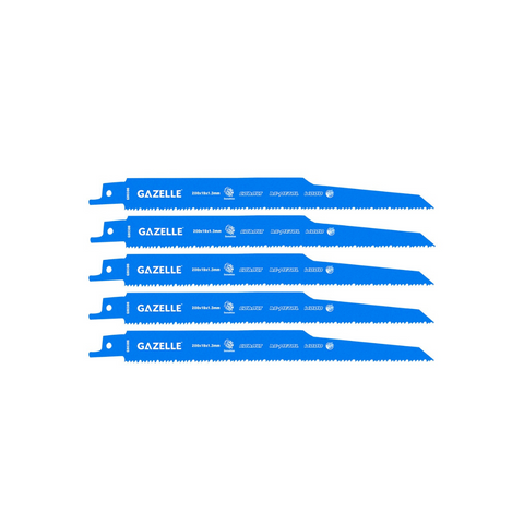 Gazelle Bimetal Reciprocating Blades For Metal 8 Inch (200mm) G80386 - 5 Pieces