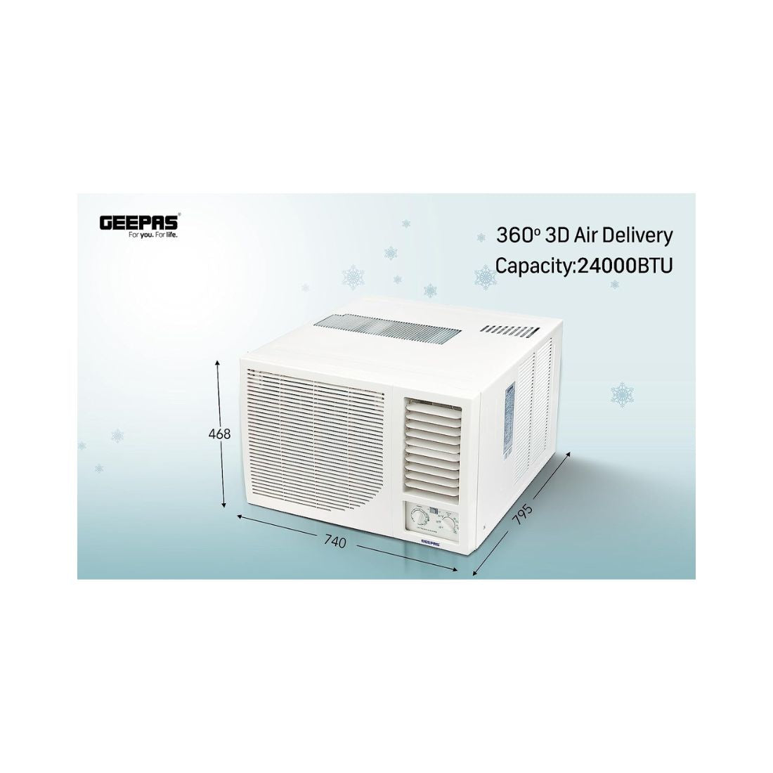 Geepas Window Air Conditioner 24000BTU GACW2488TCU
