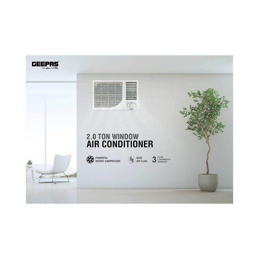 Geepas Window Air Conditioner 24000BTU GACW2488TCU