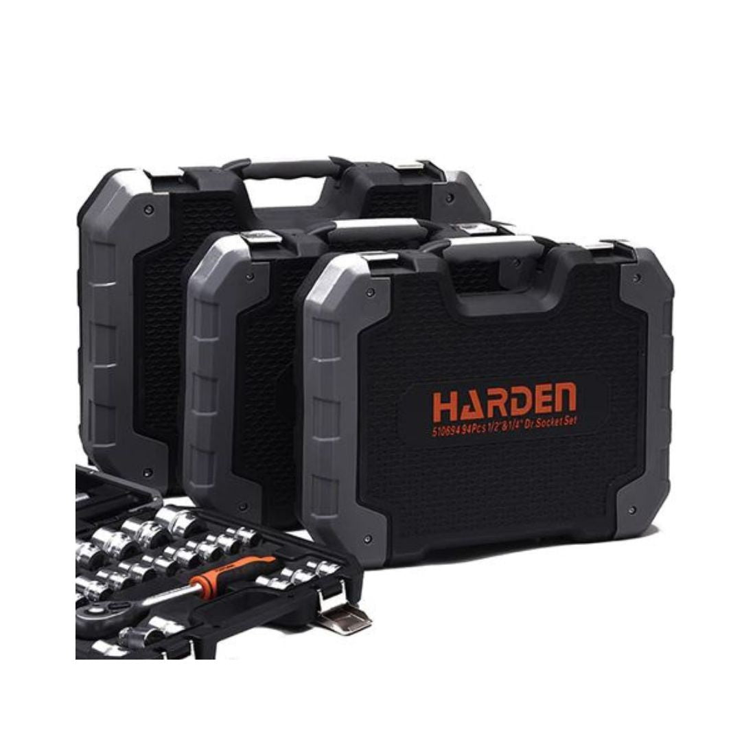 Harden 510822 132 PCS 1/2 inch & 3/8 inch & 1/4 inch Dr. Socket Set