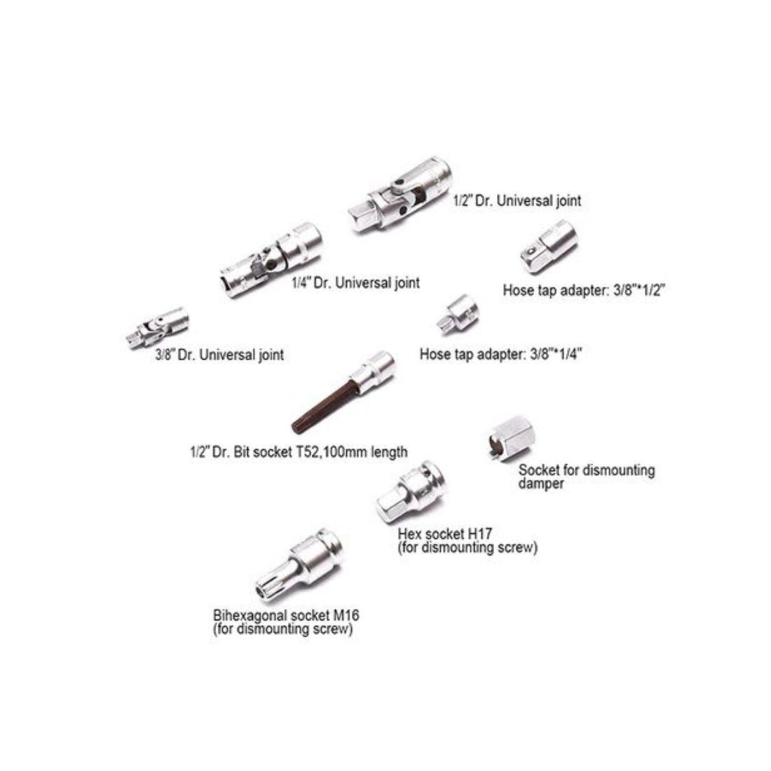 Harden 510822 132 PCS 1/2 inch & 3/8 inch & 1/4 inch Dr. Socket Set