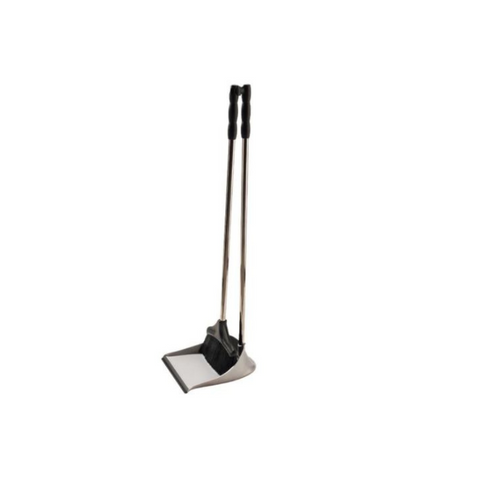 Haug Bursten HB39902 Open Long Dustpan Set With Aluminium Handle - Black & Silver