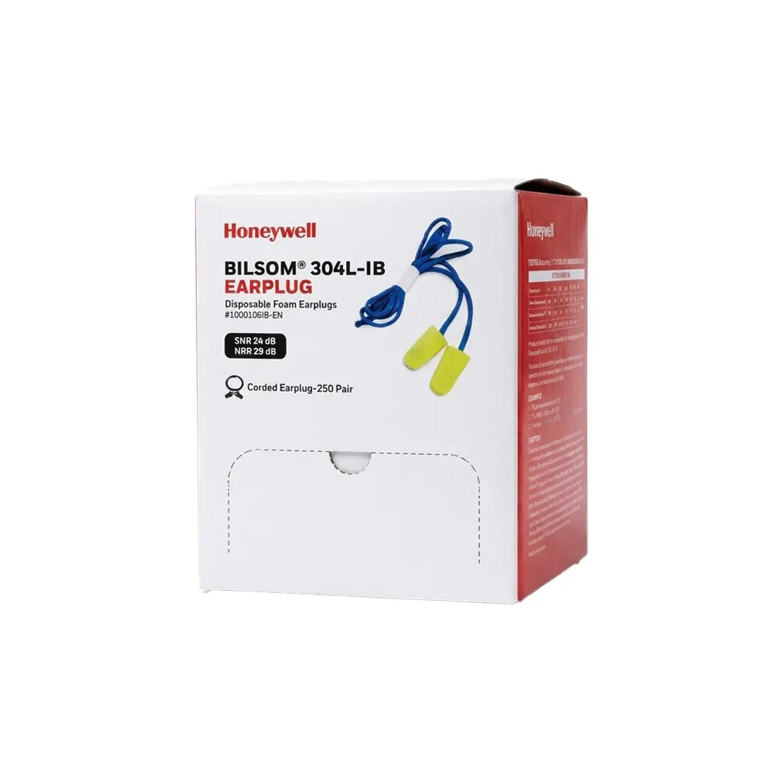 Honeywell HND Bilsom 304L-IB EarPlugs Disposable Type, 1 box