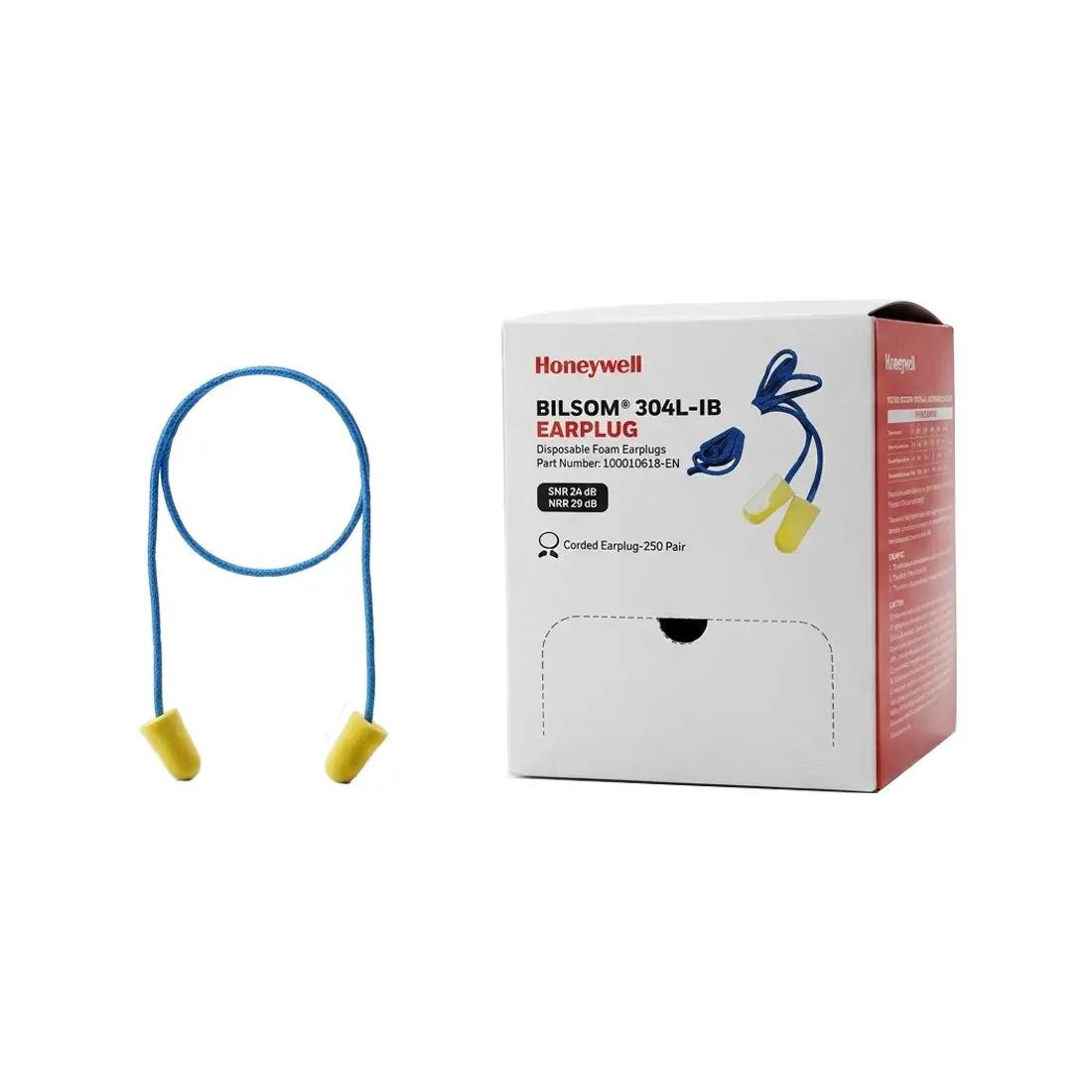 Honeywell HND Bilsom 304L-IB EarPlugs Disposable Type, 1 box