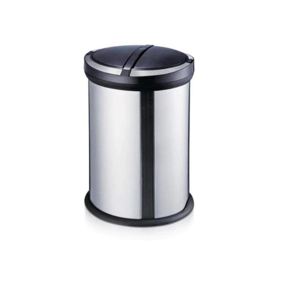 Hygiene System 2 Compartment Stainless Steel Coated Recycle Dust Bin with Pedal 32L