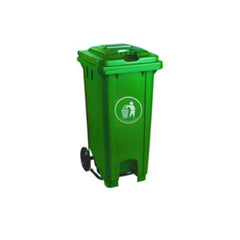 Hygiene System Garbage Bin with Wheel and Centre Pedal 100L - Green, Grey, Blue & Yellow - Slide 2