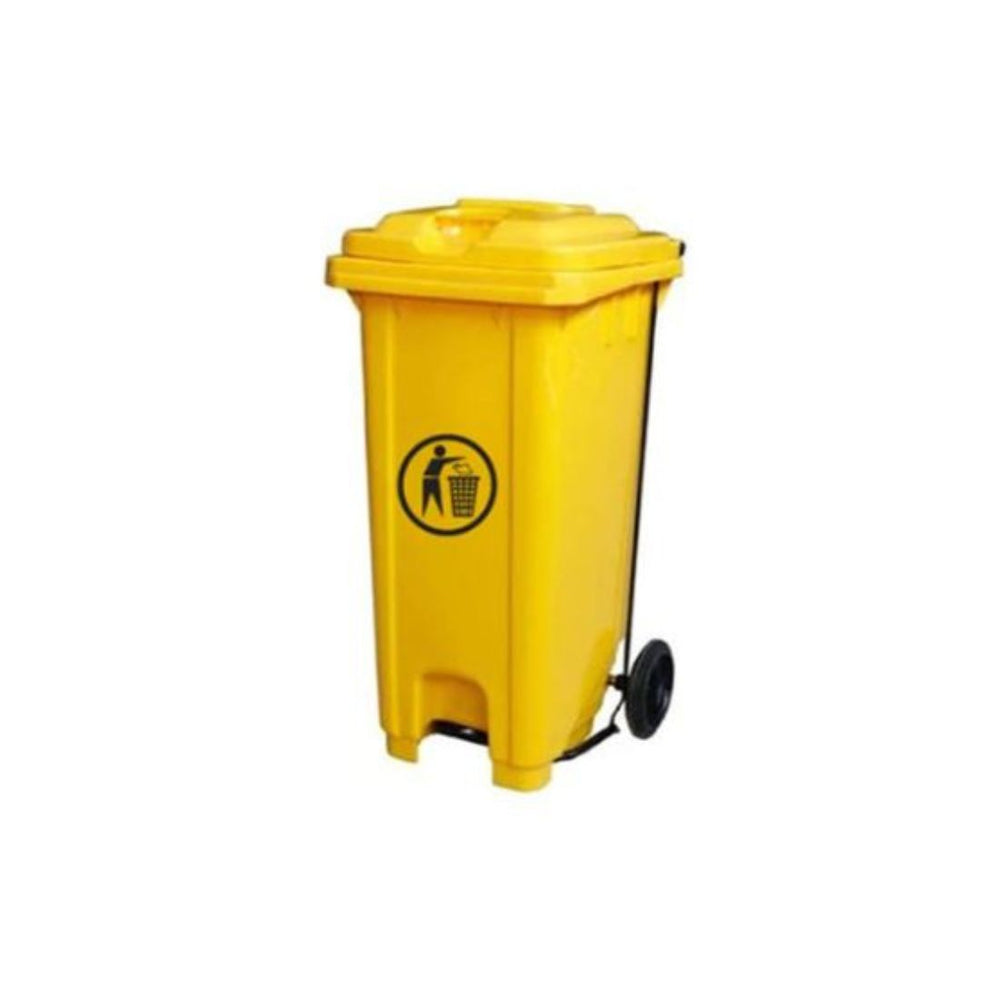 Hygiene System Garbage Bin With Wheel And Centre Pedal 240L