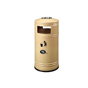 Hygiene System Outdoor Iron Ashtray Bin 33L - Beige & Green